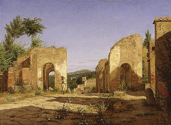 Gateway in the Via Sepulcralis in Pompeii., Christen Kobke
